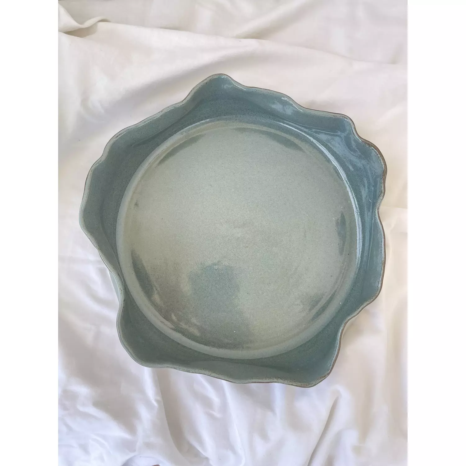 Deep-teal wavy platter 1