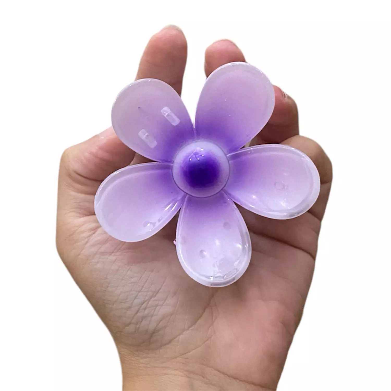 Glossy Lavender Daisy Flower Claw Clip hover image