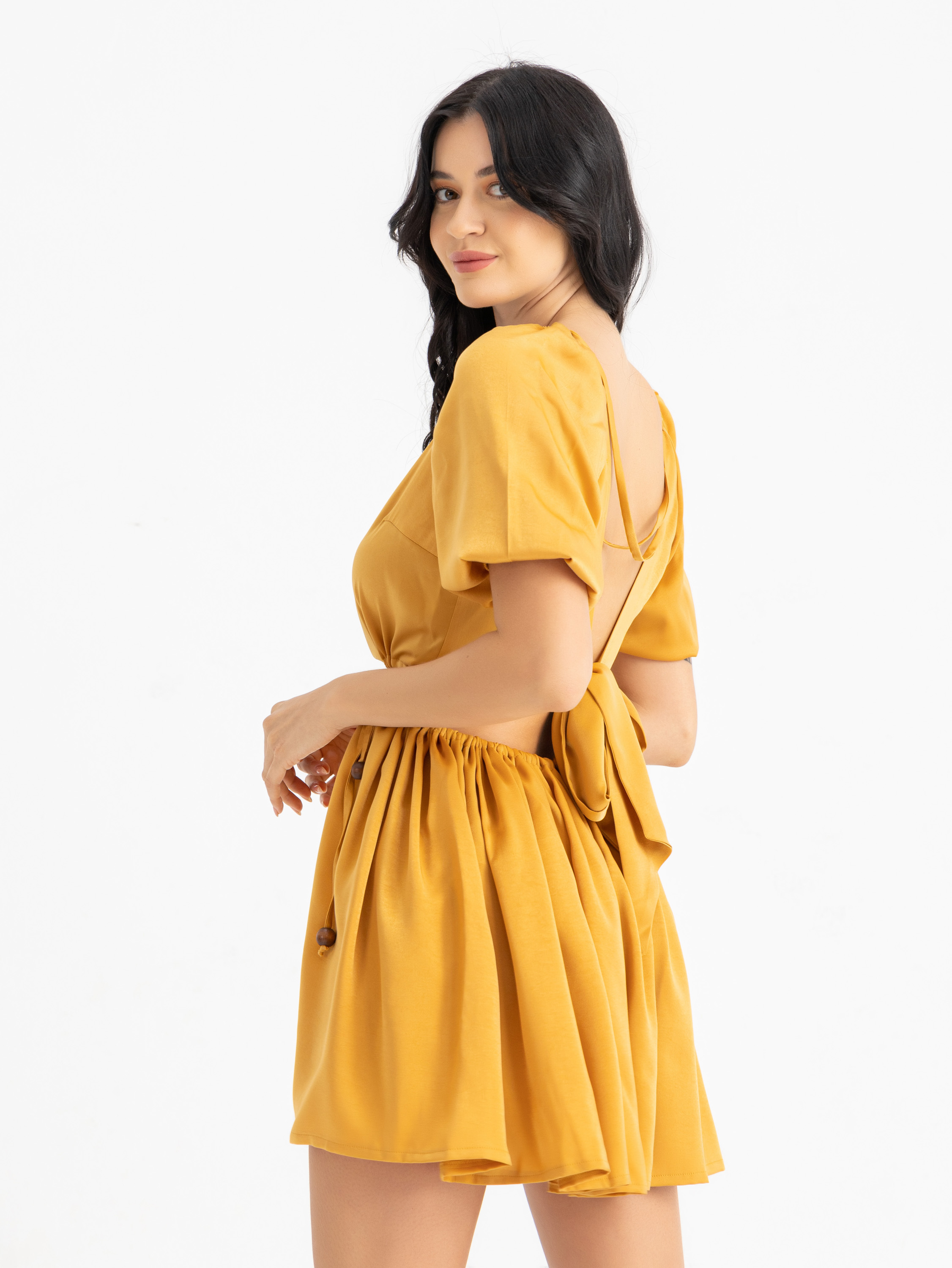 The POUFA cutout satin mini dress 2