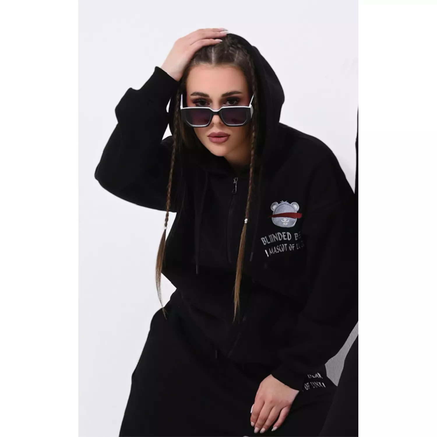 Unisex black hoodie  hover image