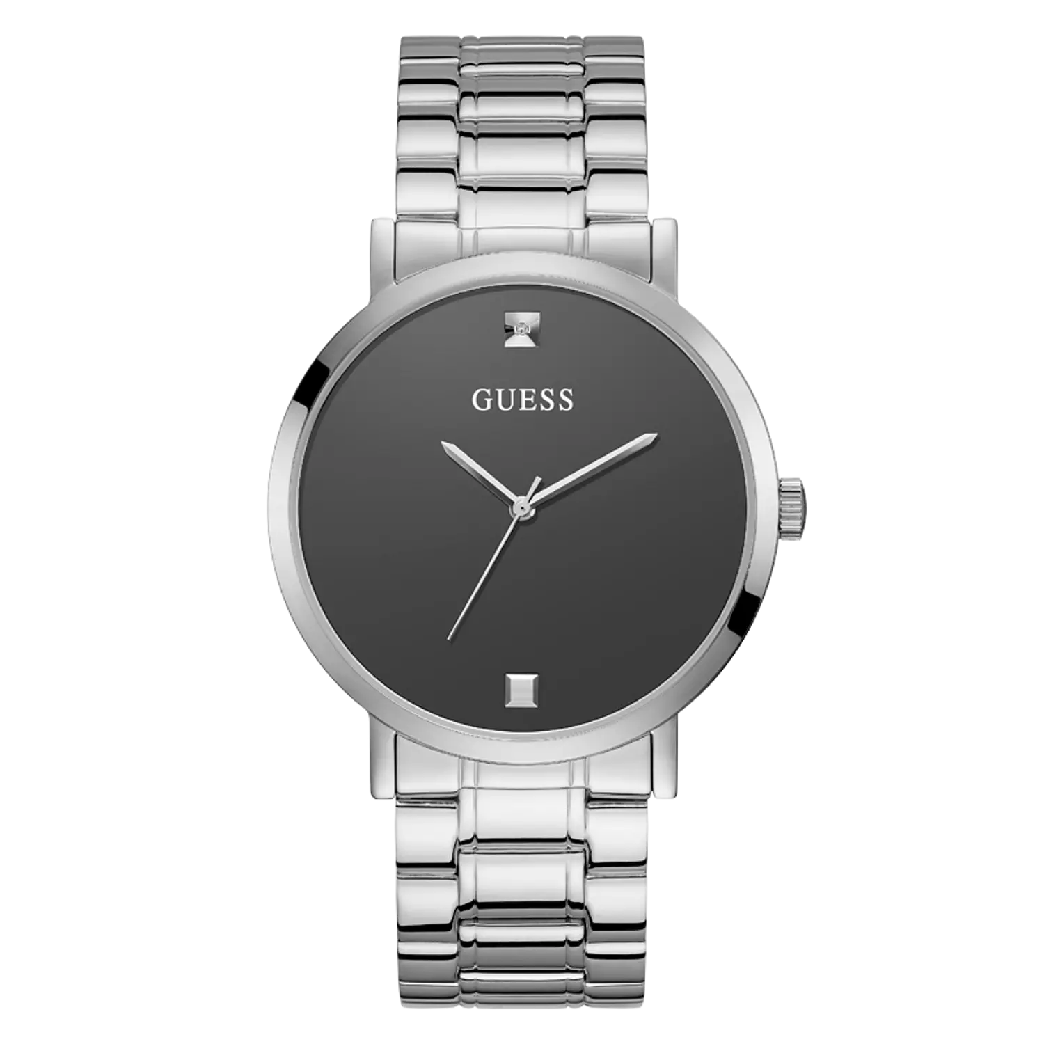 Guess W1315G1 Watch For Gents Case Color Silver Tone - Round Shape Stainless Steel Bracelet hover image