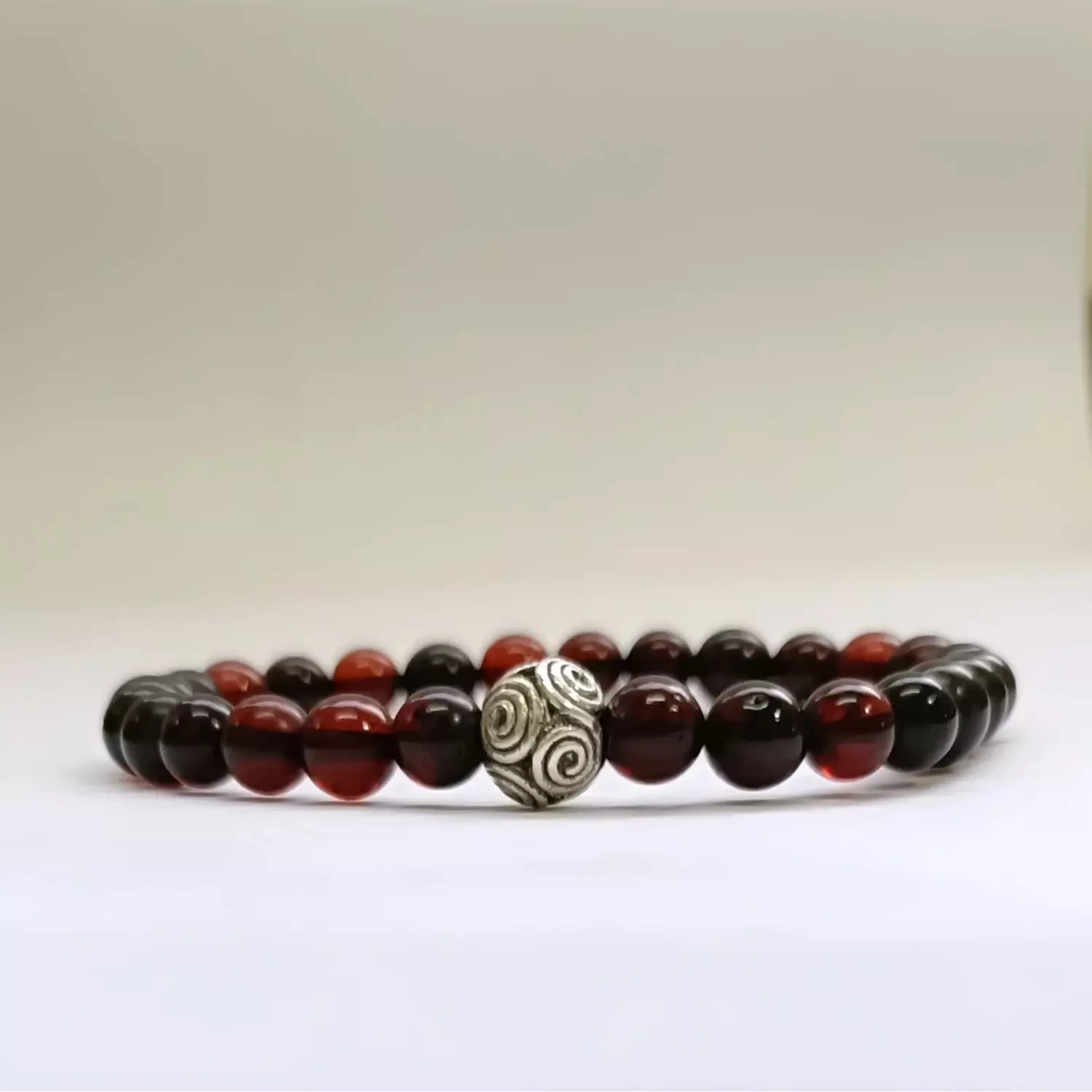 Red Amber Bracelet - 8mm hover image