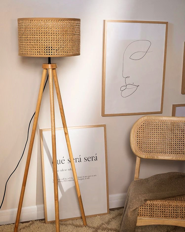 Cane floor lamp hover image