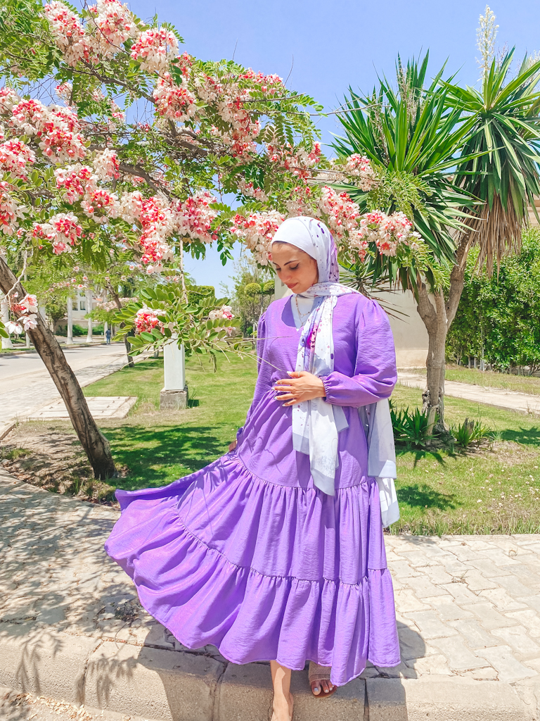 Lilac Croisette Dress