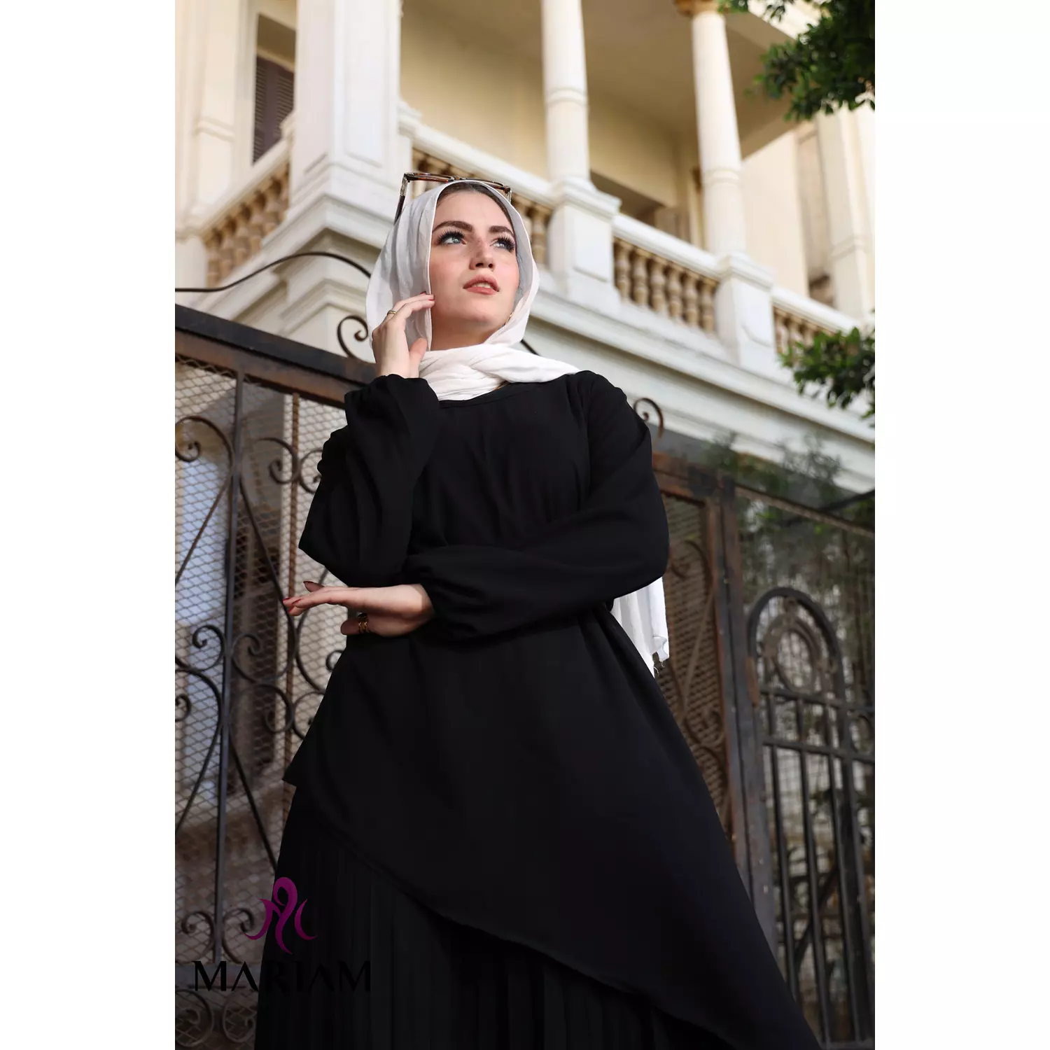 Two pieces pleated abaya Code A005 1