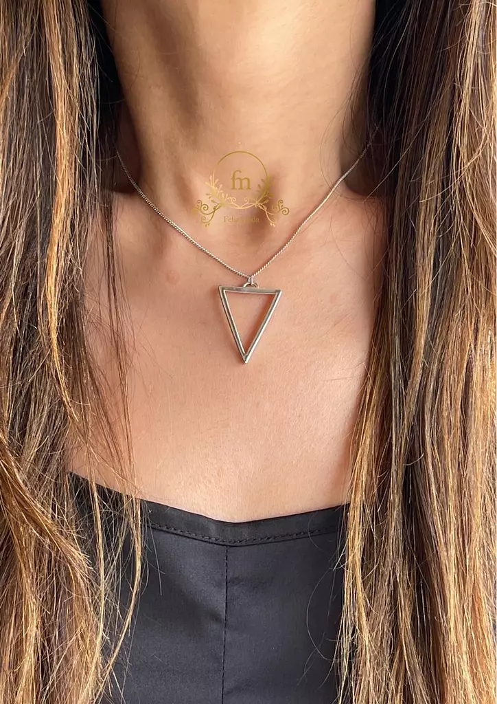 Triangle silver necklace