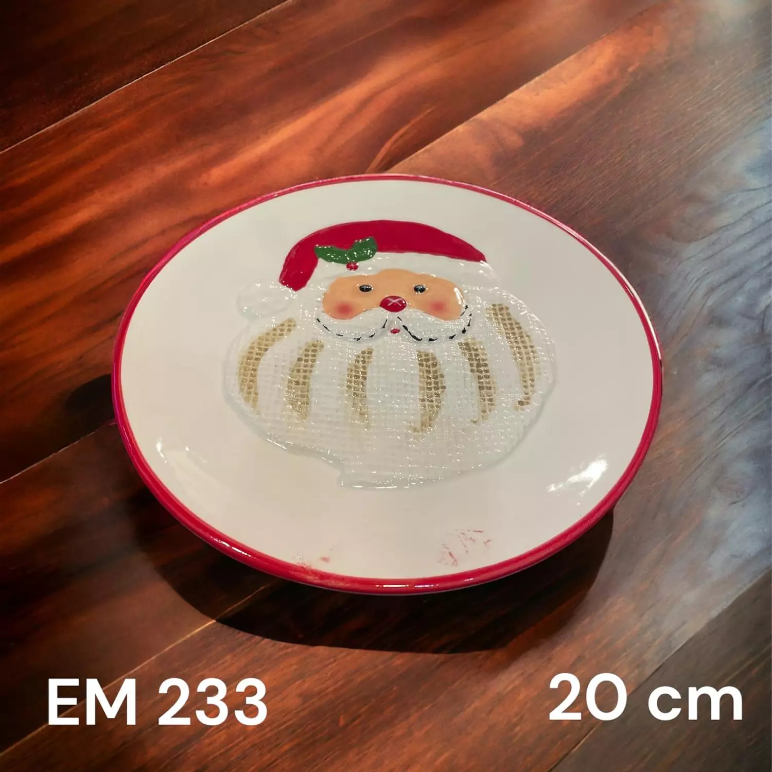 white Santa plate hover image