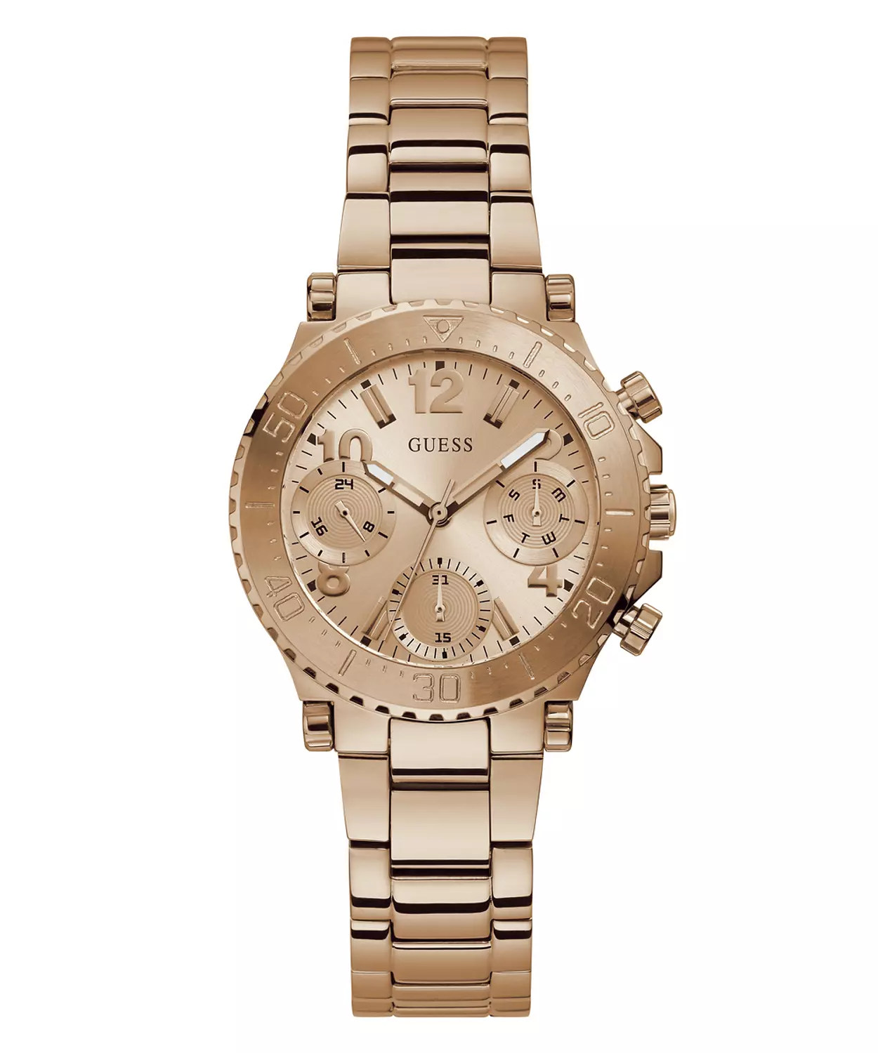 GUESS GW0465L2 ANALOG WATCH  For Women Rose Gold Stainless Steel Polished Bracelet  hover image