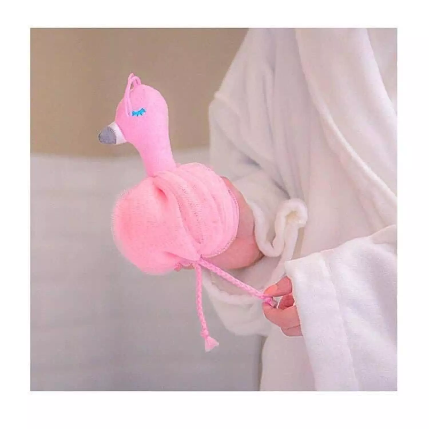 Flamingo loofah  - shower tool hover image