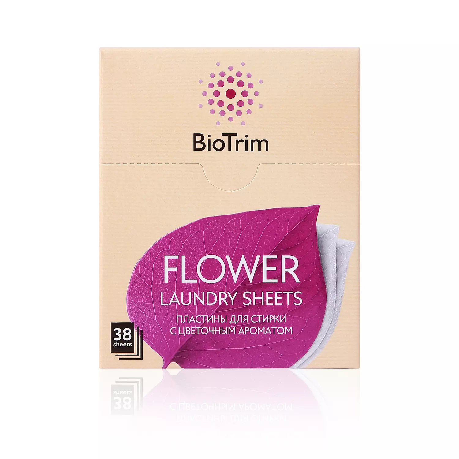 BioTrim FLOWER Laundry detergent sheets for strong stains, 38 pcs. hover image