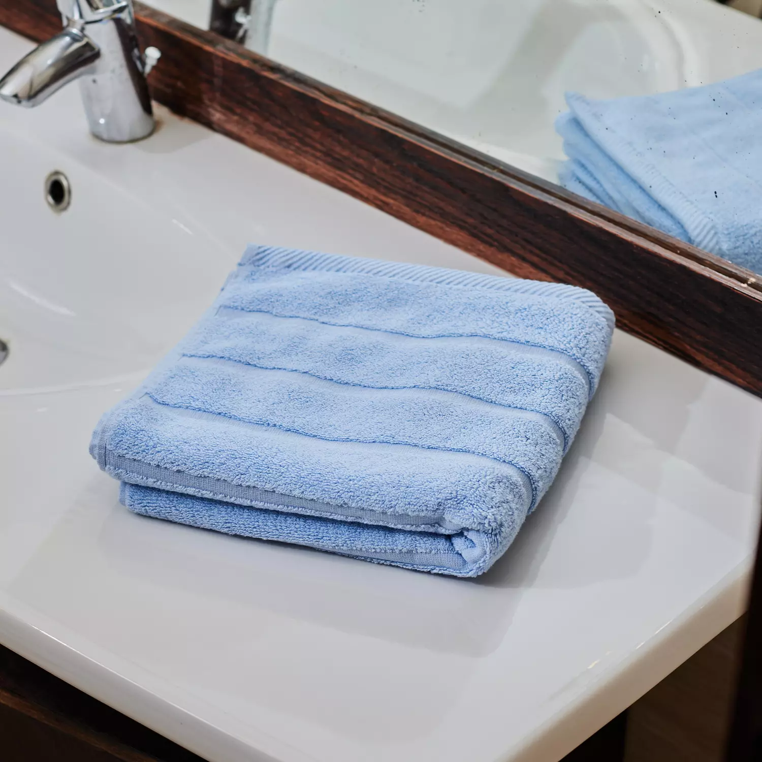 Medium Baby Blue Single Towel  hover image