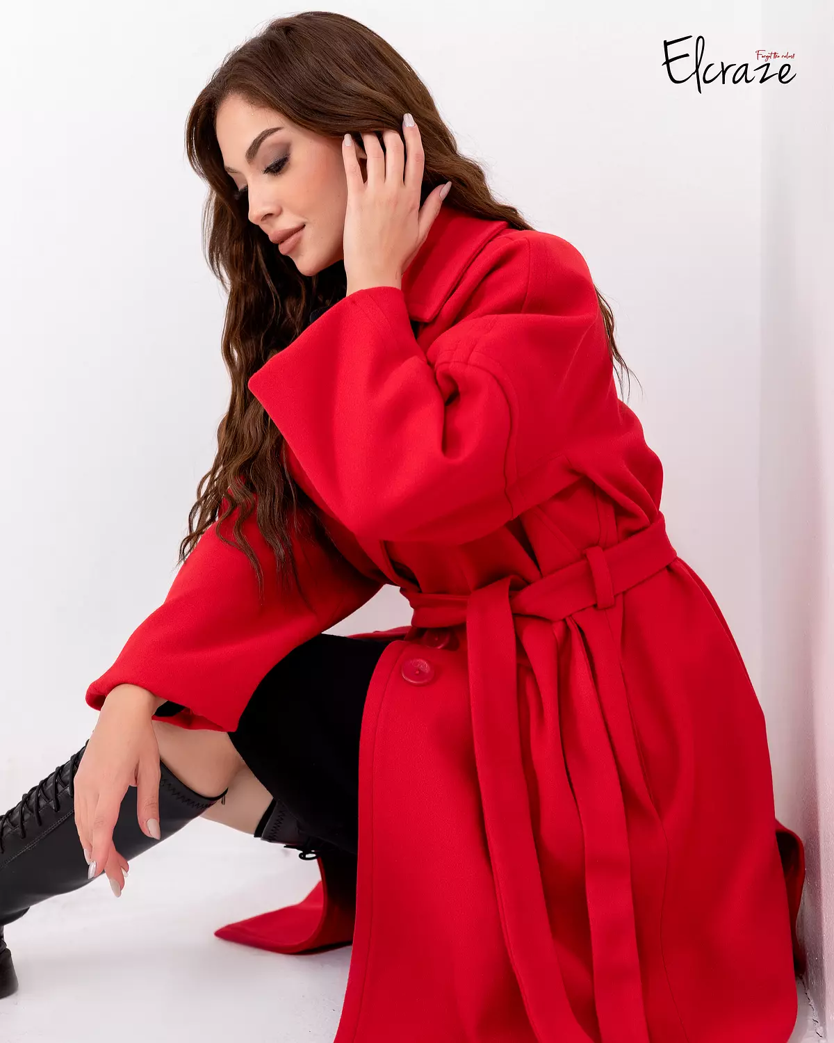  red Gogh wool oversized coat  3