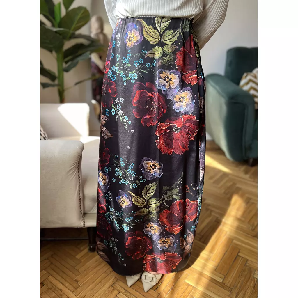 Bloom Silk Skirt 