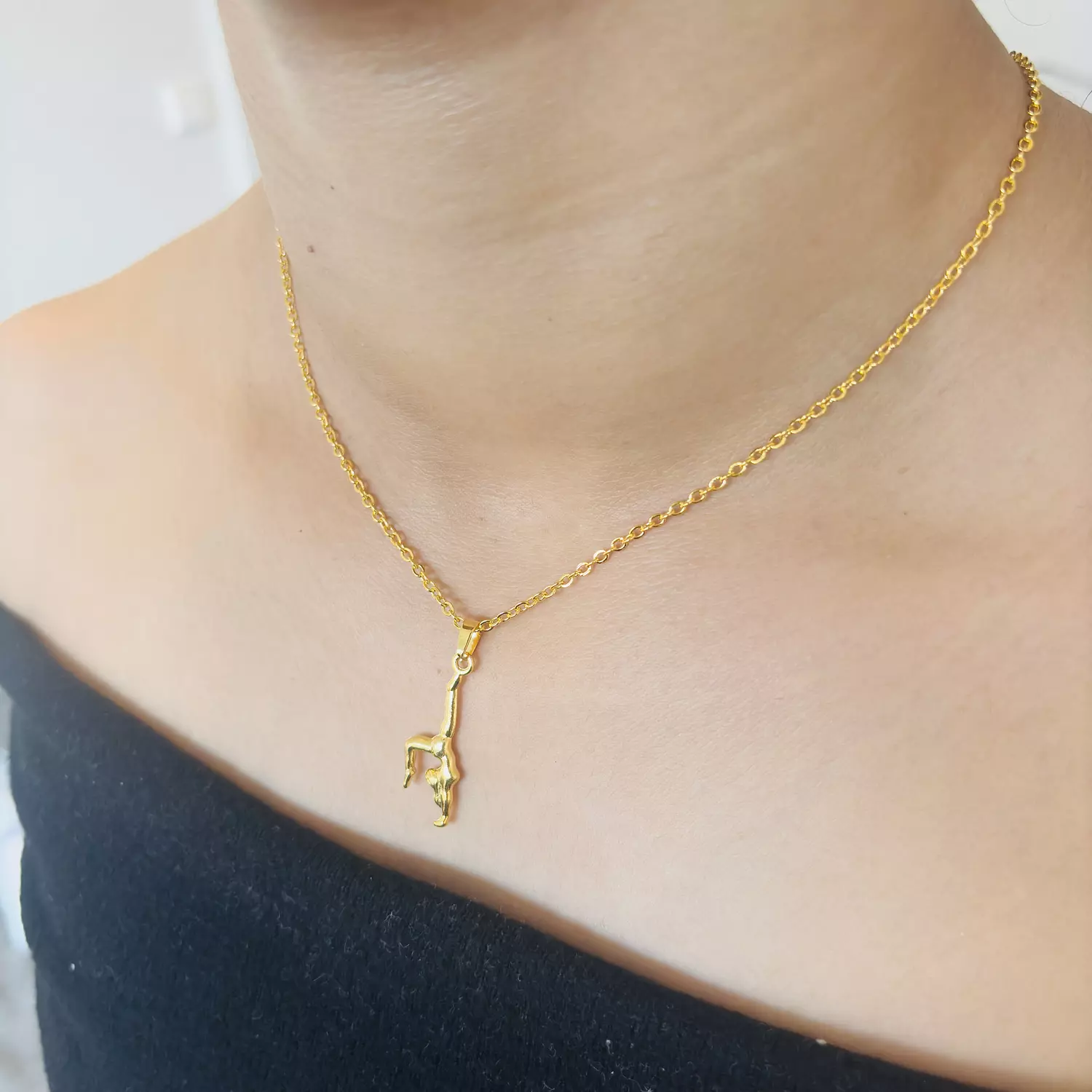 Necklace | Gymnast | Golden hover image