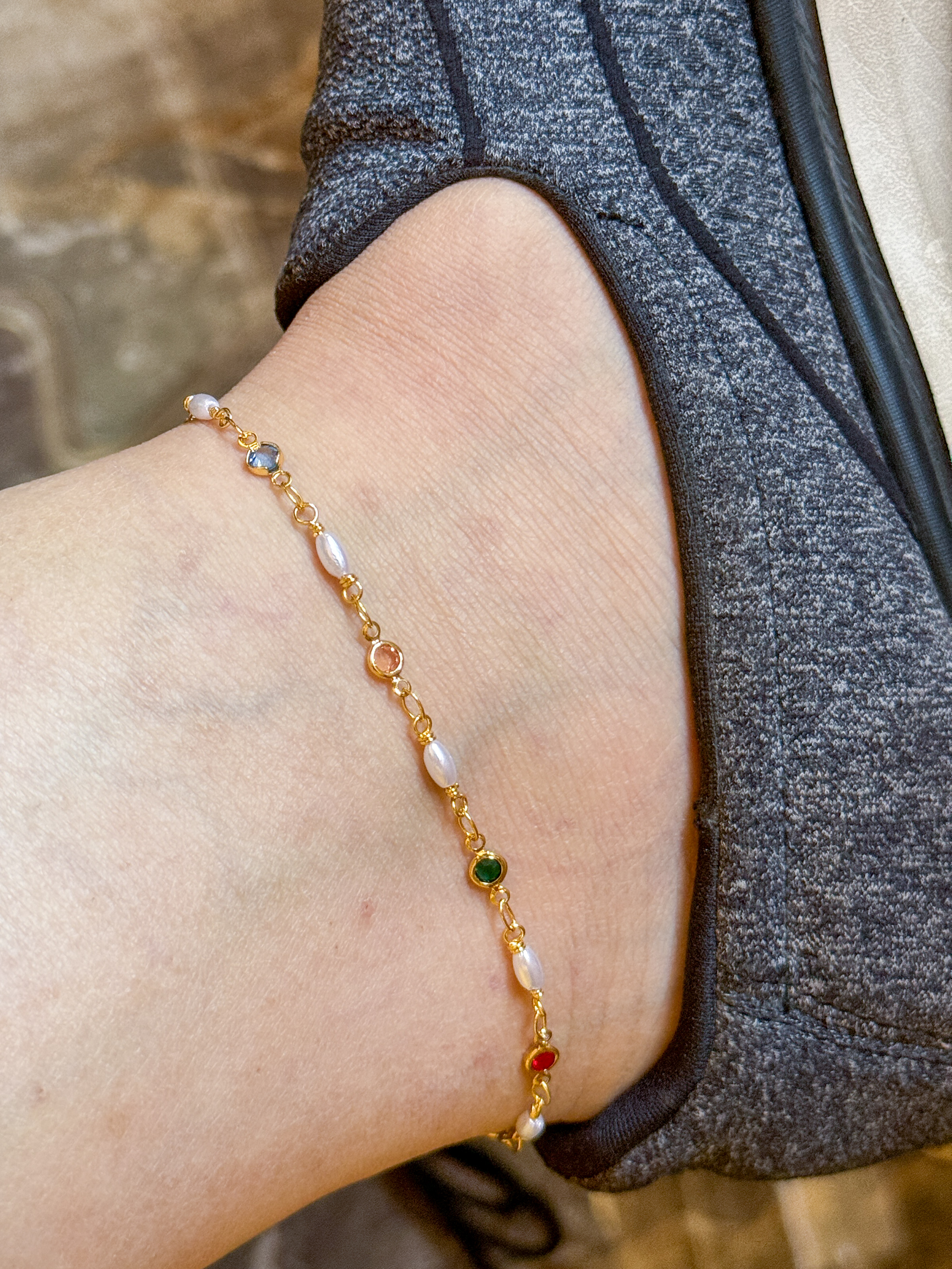 Simple Pearls Anklet ( Stock ) 1