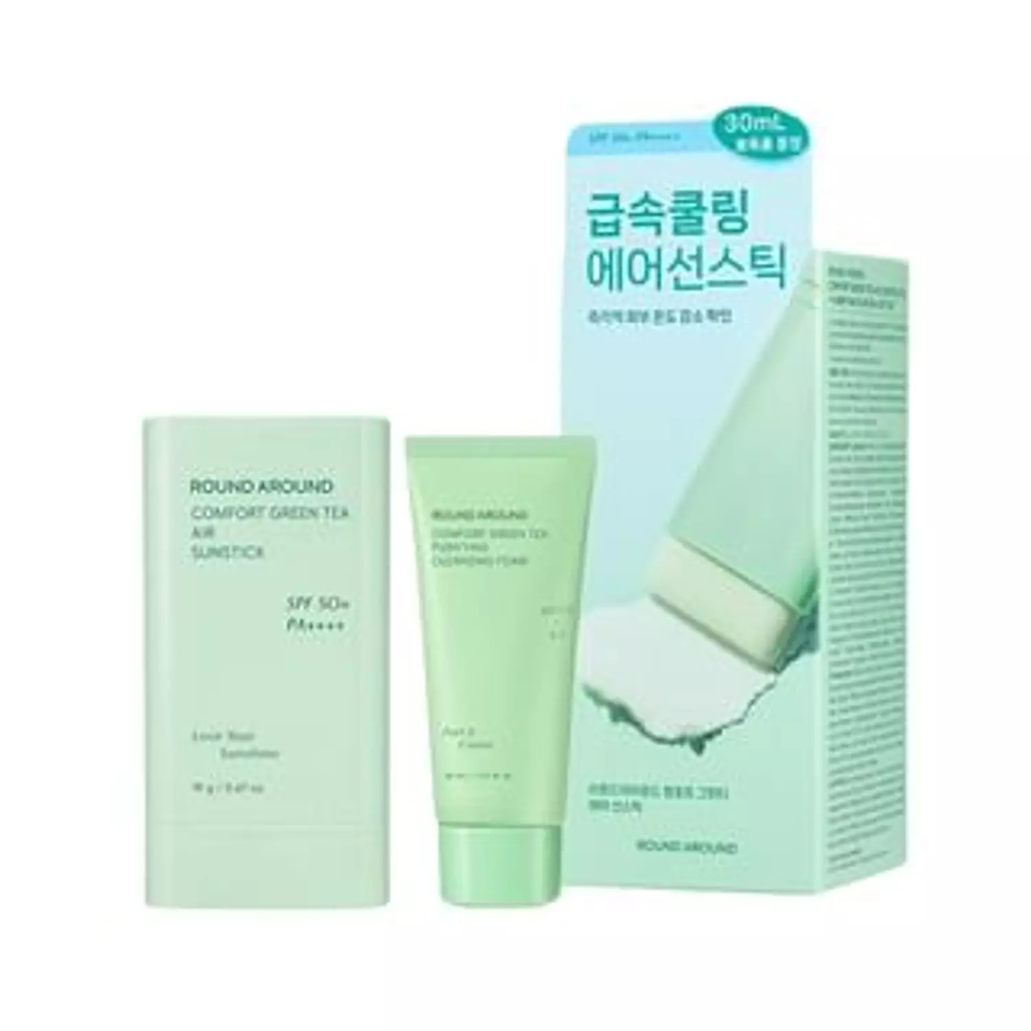 ROUND A’ROUND - Comfort Green Tea Air Sun Stick Set hover image