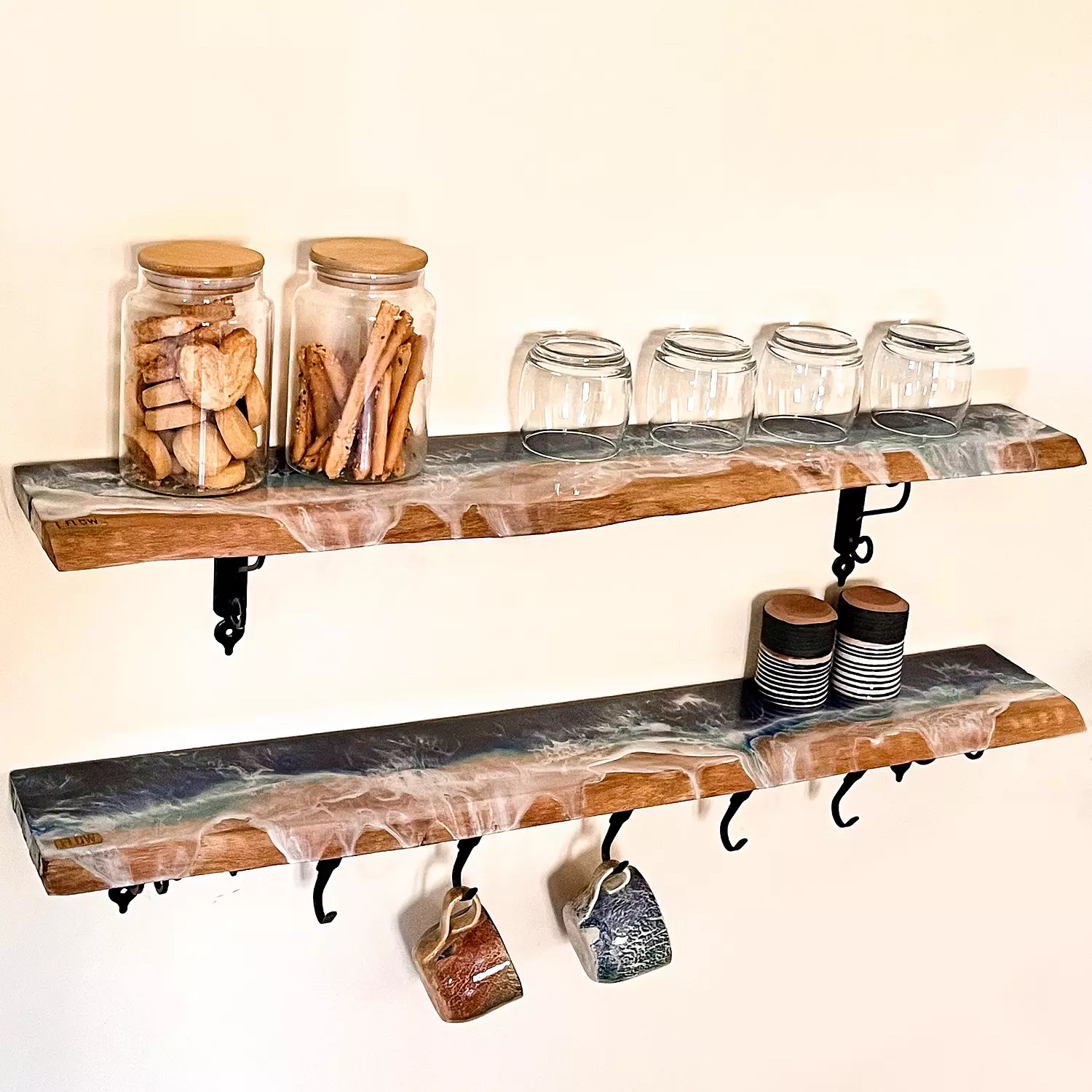 Coffee Corner shelves set of 2 hover image