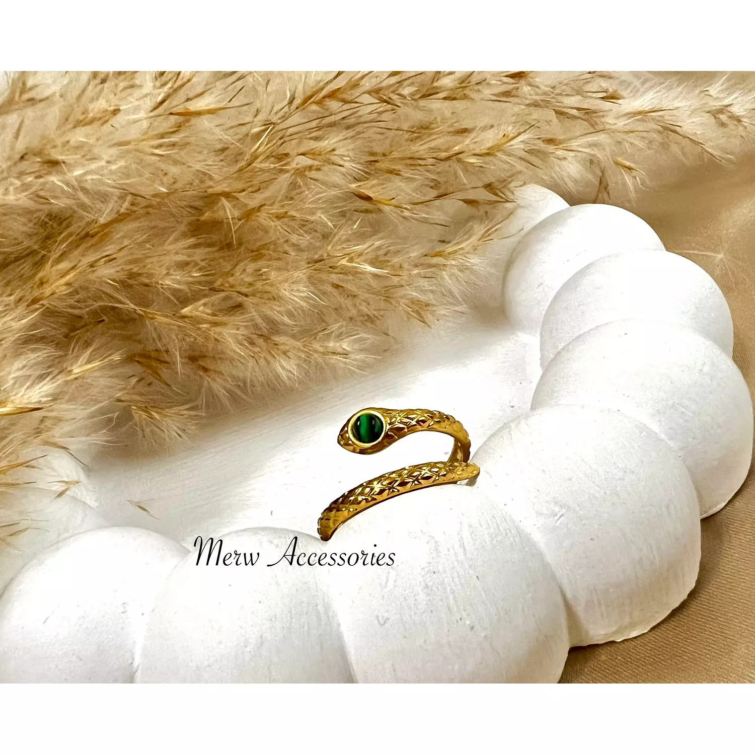 Green snake ring  1