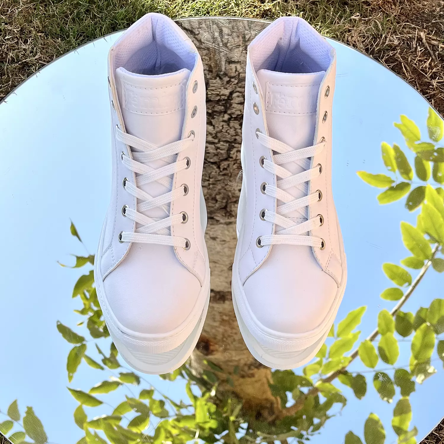 High Neck white sneakers 4