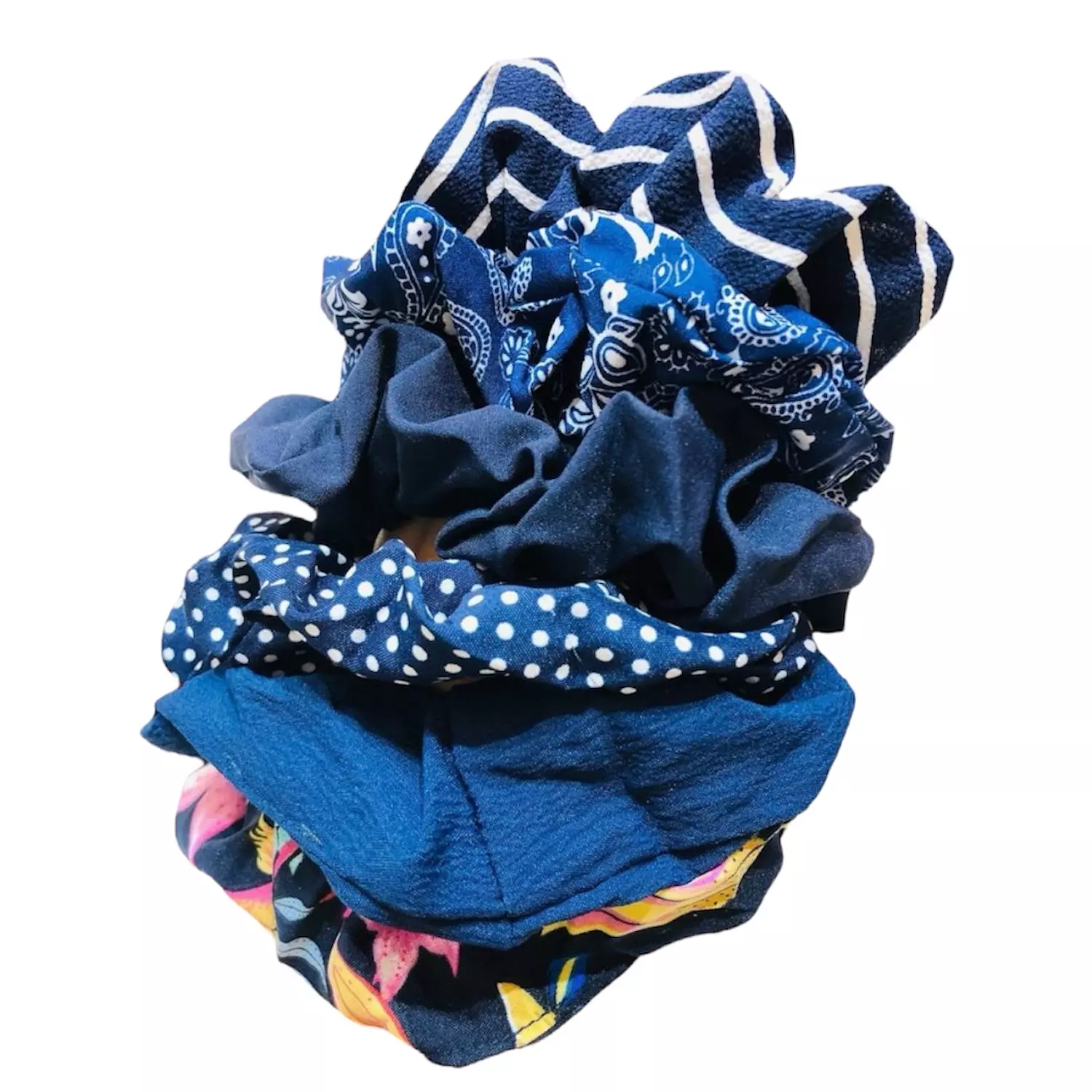 1 Pc Navy Blue Scrunchies hover image