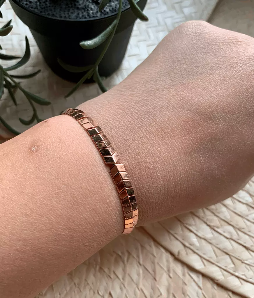 Hematite Rose Gold Bracelet ( Stock )