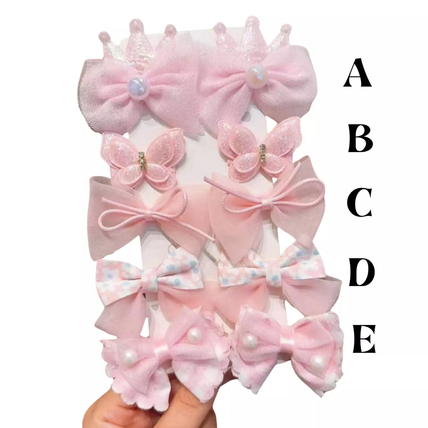 2 Pc Pink Hair Clips for Girls hover image