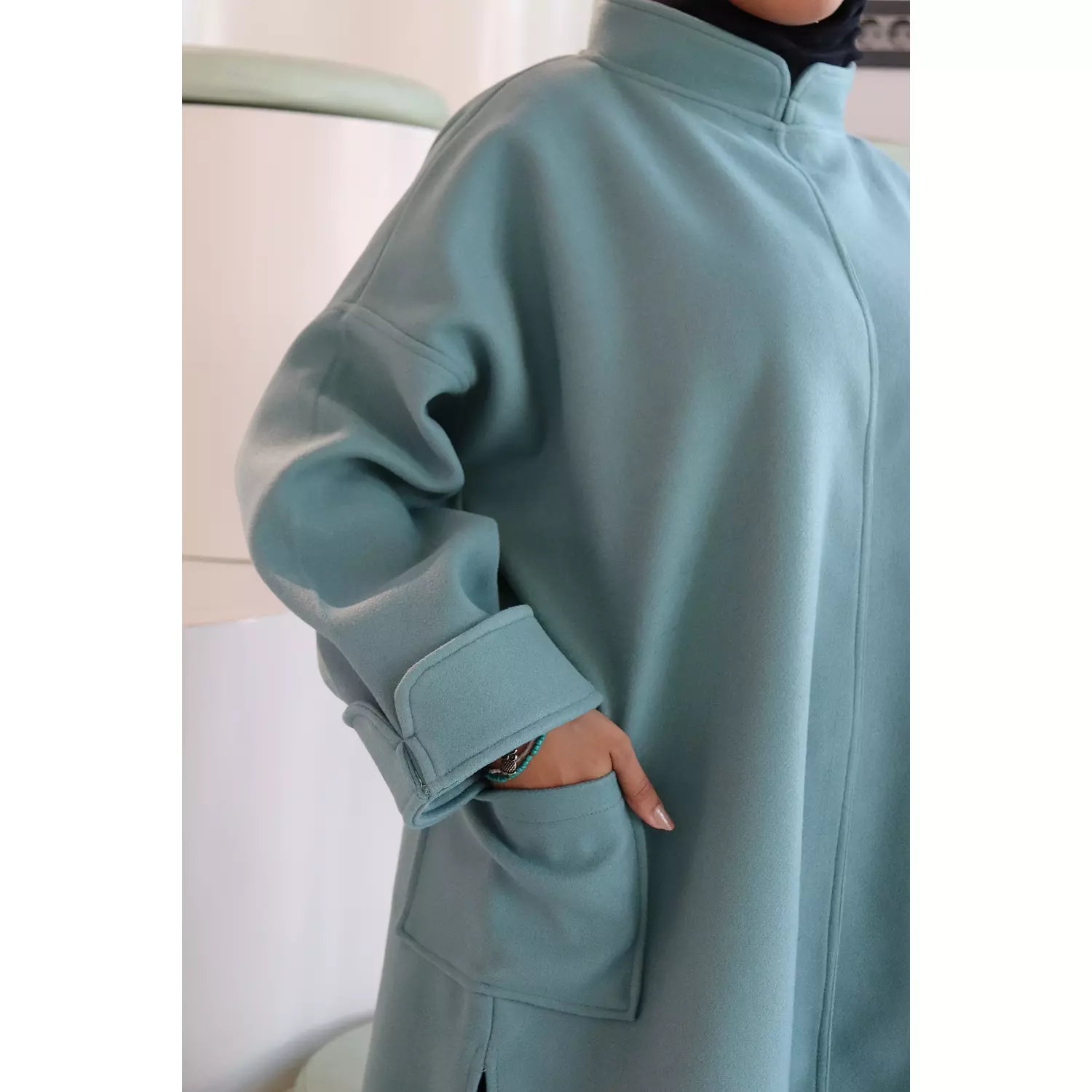 Aqua Long Wool Tunic 7