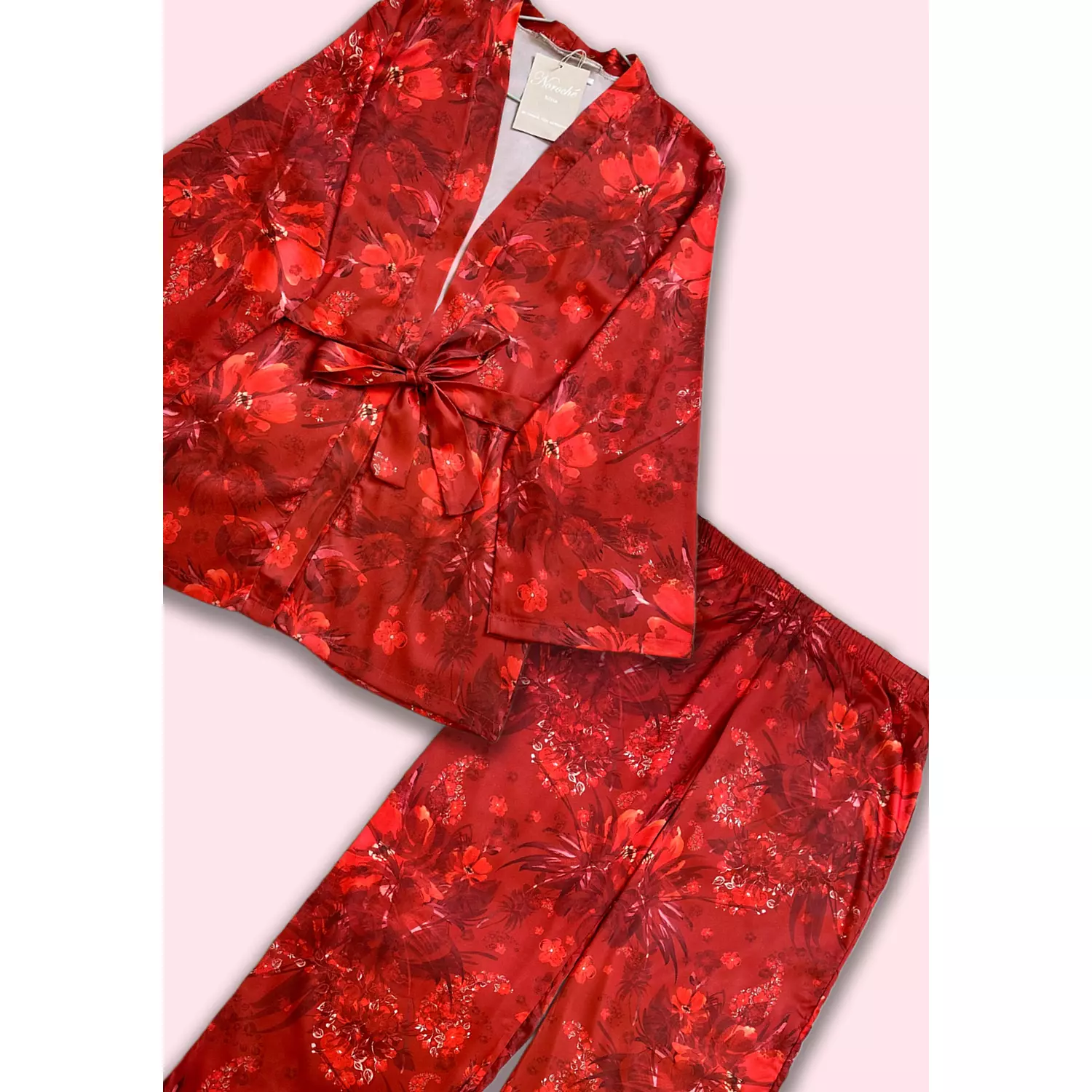 Hibiscus Red Kimono Set 2