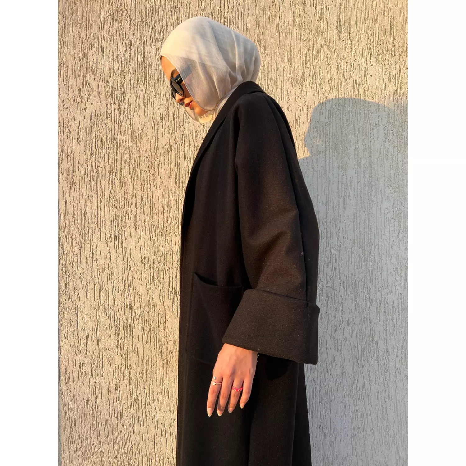 The heavy wool coat in black -2nd-img