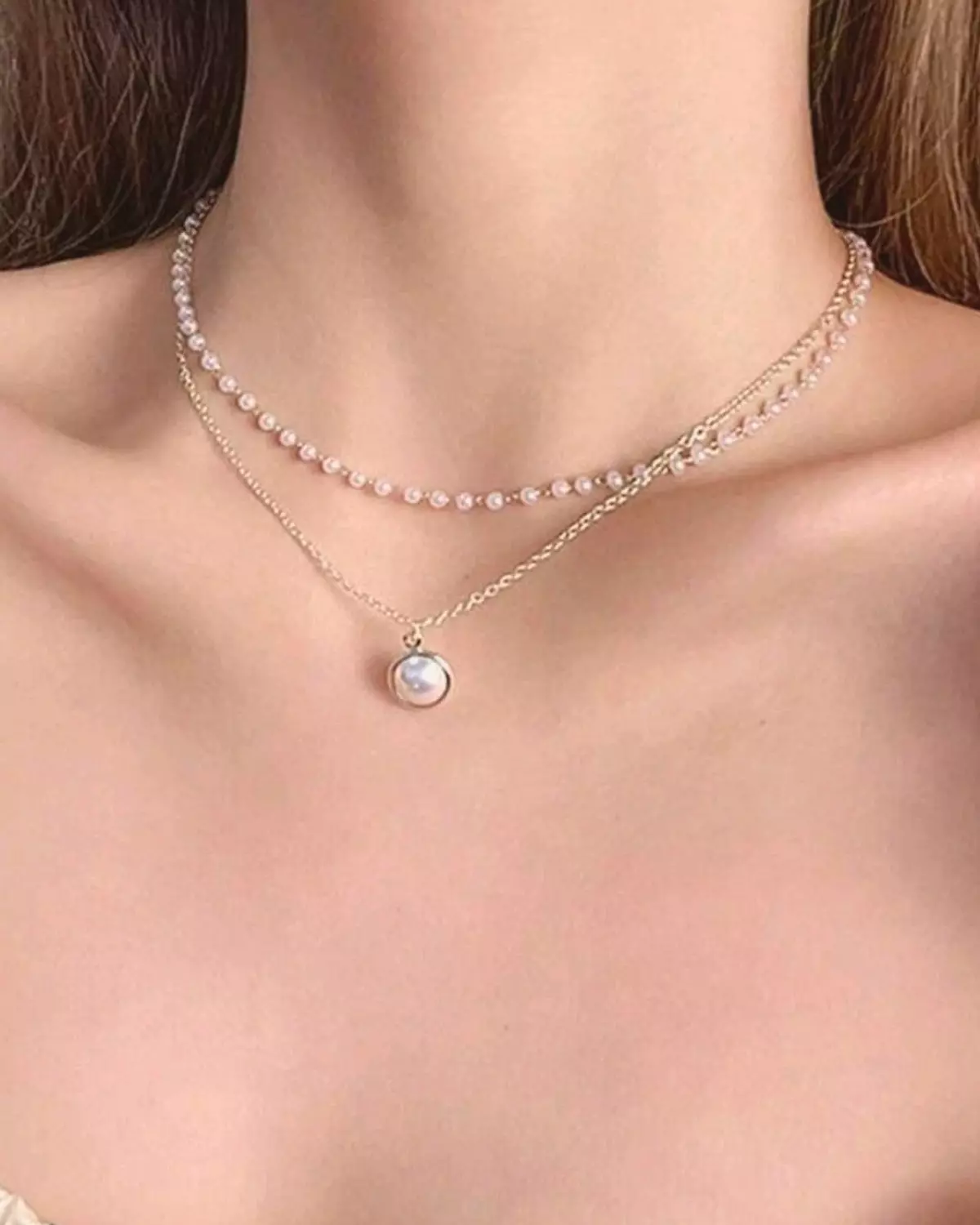 Double Pearl Necklace 1