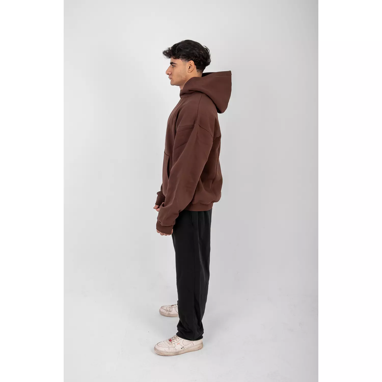 oversized Brown Hoodie   1