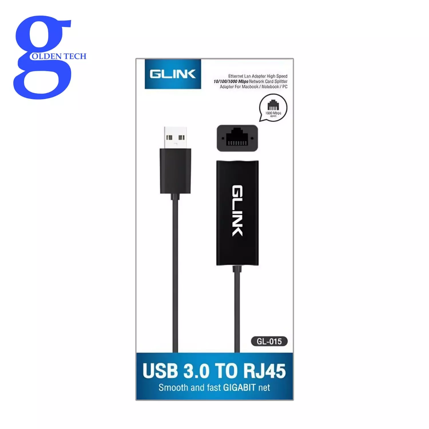 محول من GL 015 USB 3.0 الى ار جيه 45 جيجابت ايثرنت 10/100/1000 ميجابت في الثانية من جلينك، متوافق مع جالكسي اس 22 الترا، ايباد برو 2020، ماك بوك برو، كروم بوك بيكسل، ديل اكس بي اس 13 -هيكل الومنيوم hover image