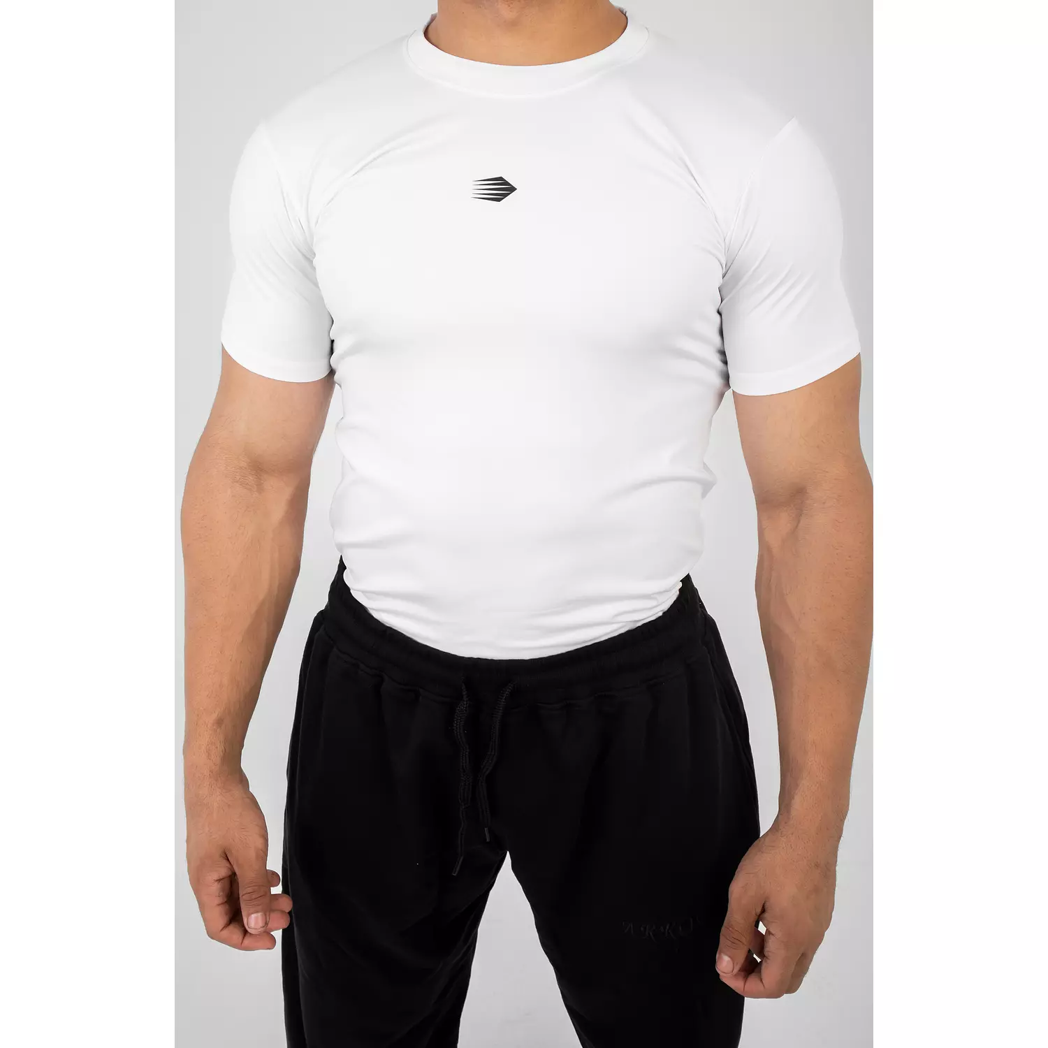 Short Sleeve compression White  3