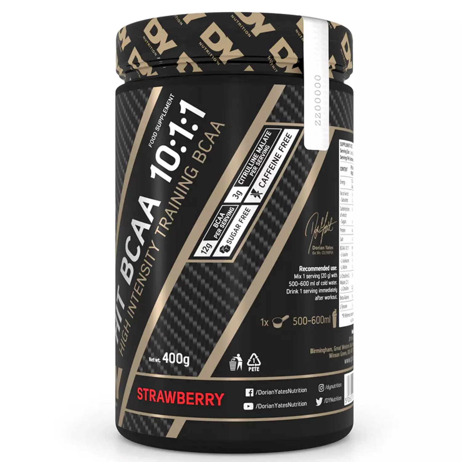 DY Nutrition HIT BCAA 10:1:1 400g, 20 servings [ 40 scoops] 2