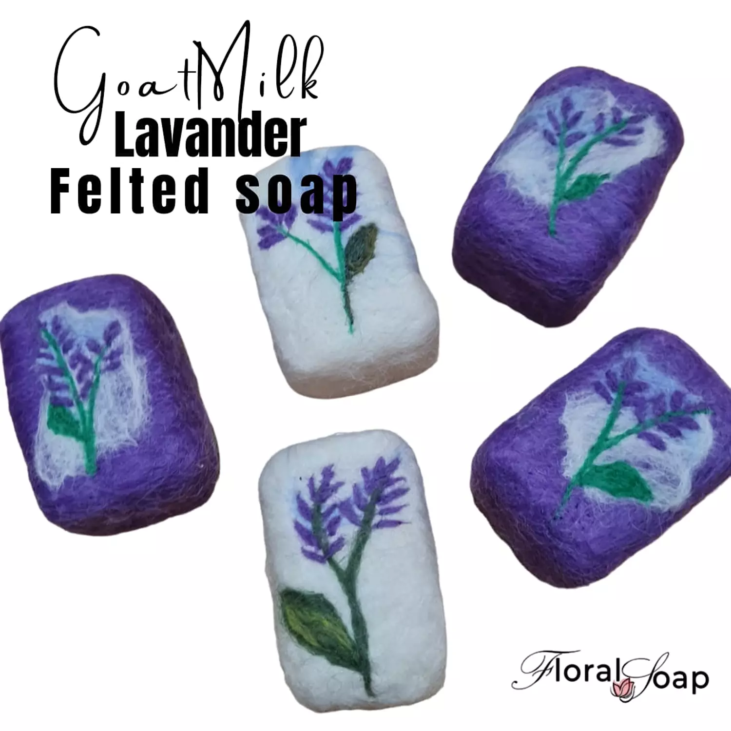 Lavander Goat Milk Felted Soap  hover image