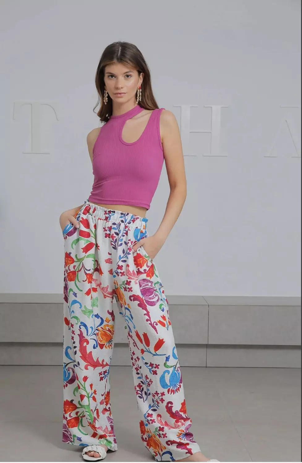Flowered pants hover image