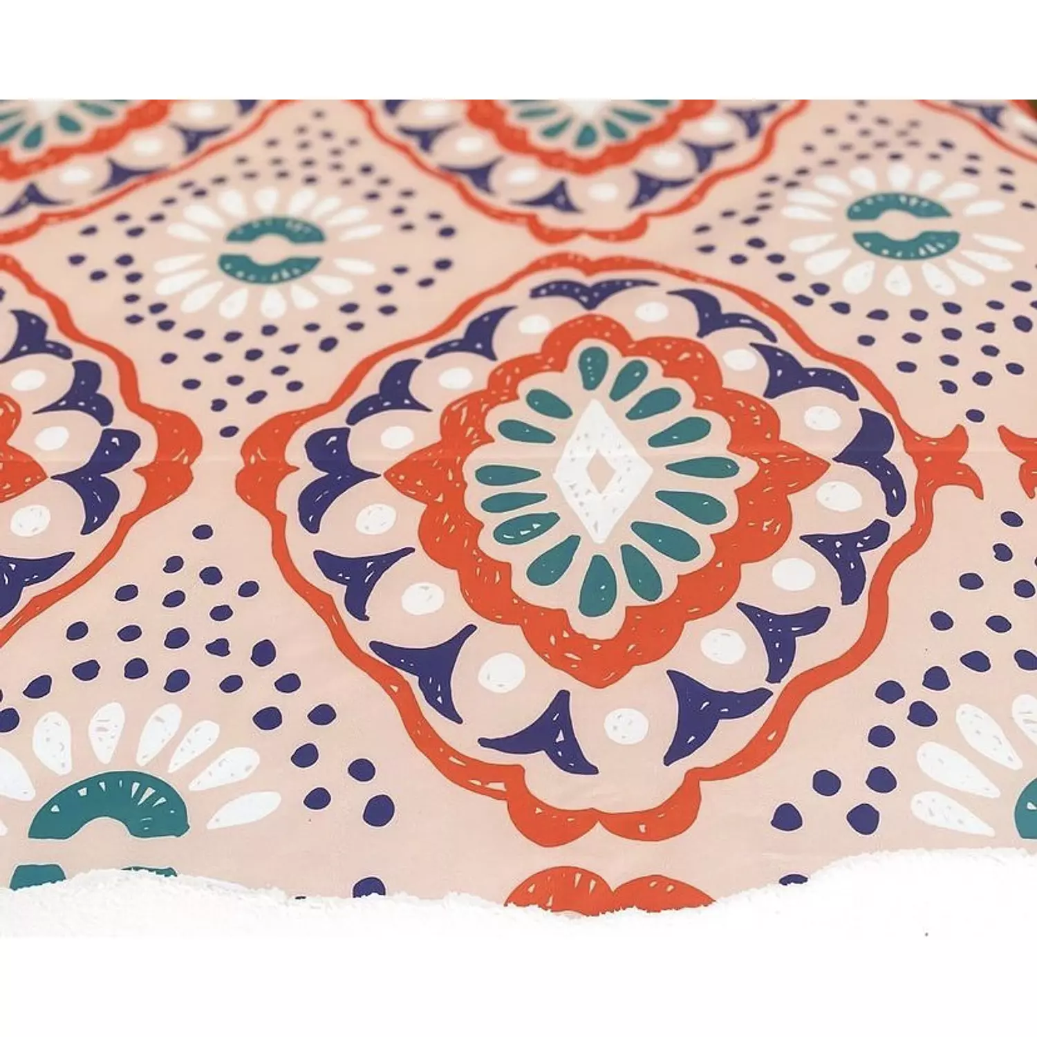 Boho Orange & Blue Tablecover Pattern (by order) 3