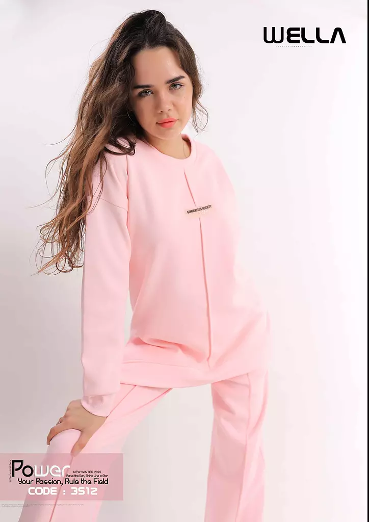 Misty rose wide leg sports pajamas