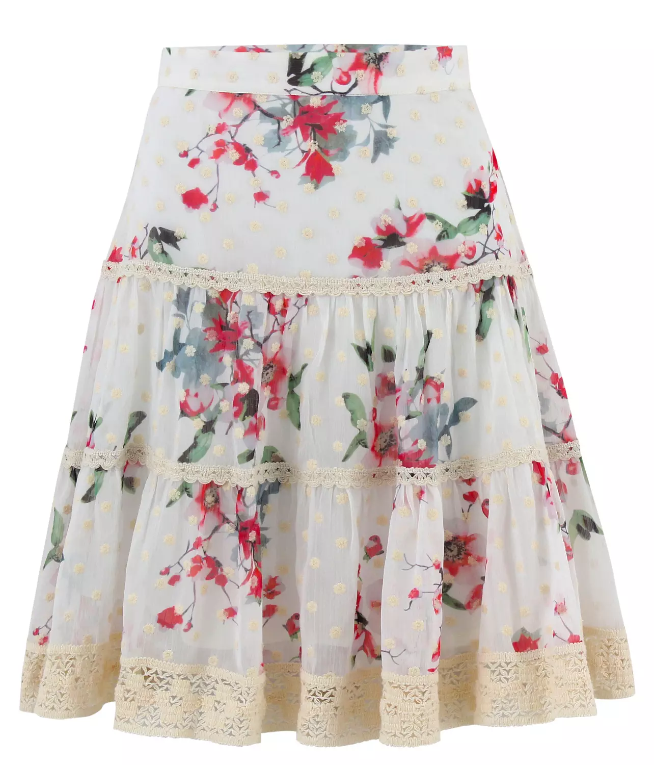 THE FLORAL SKIRT IN PINK hover image