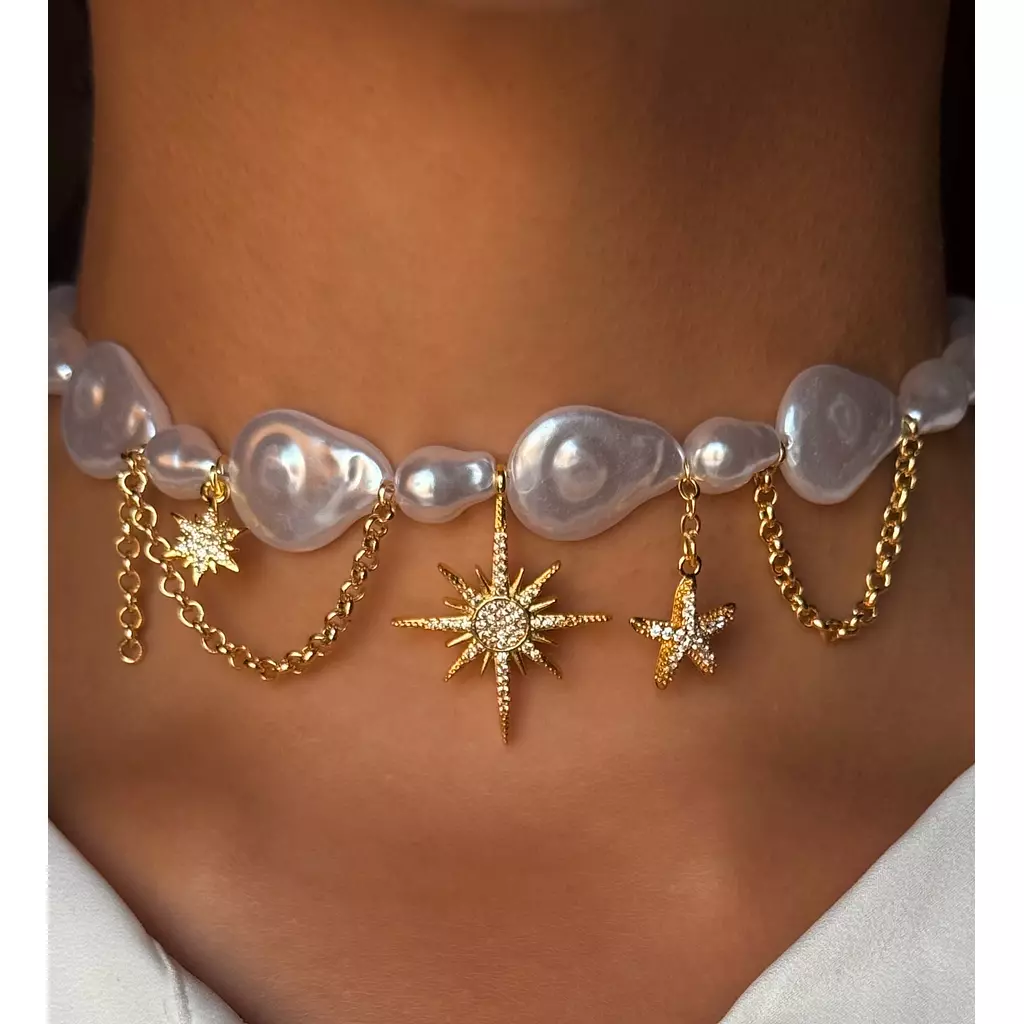 Sunshine pearly choker 