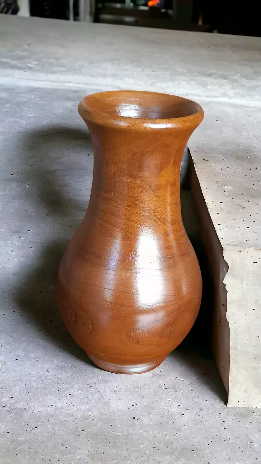 Set Of 2 Mini Teak Vases-2nd-img