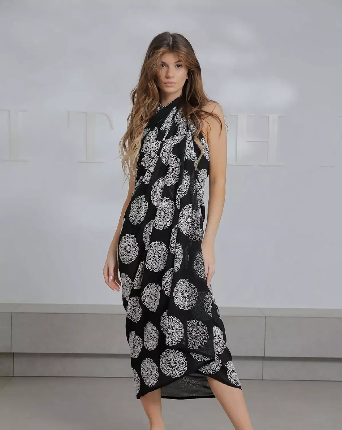 Embroidered beach coverup wrap-2nd-img
