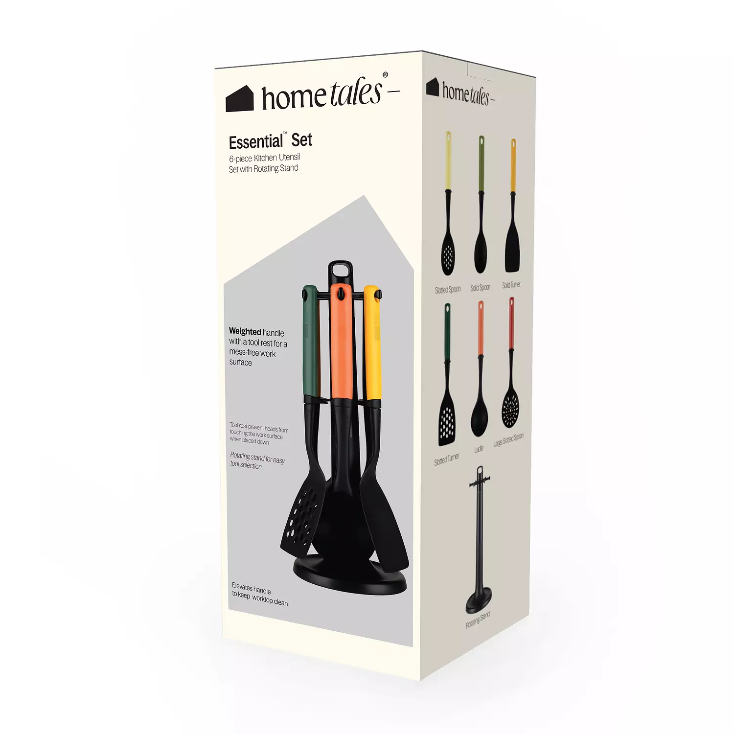 6 piece Essential™ Kitchen Utensil Set With Rotating Stand + (BOLD) hover image