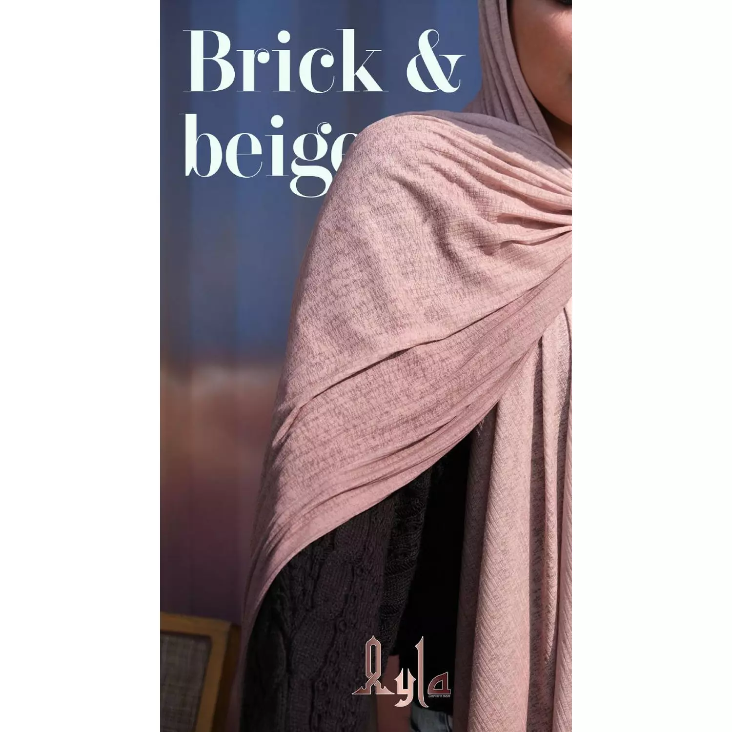 Brick & Beige Kuwaiti Scarf 2