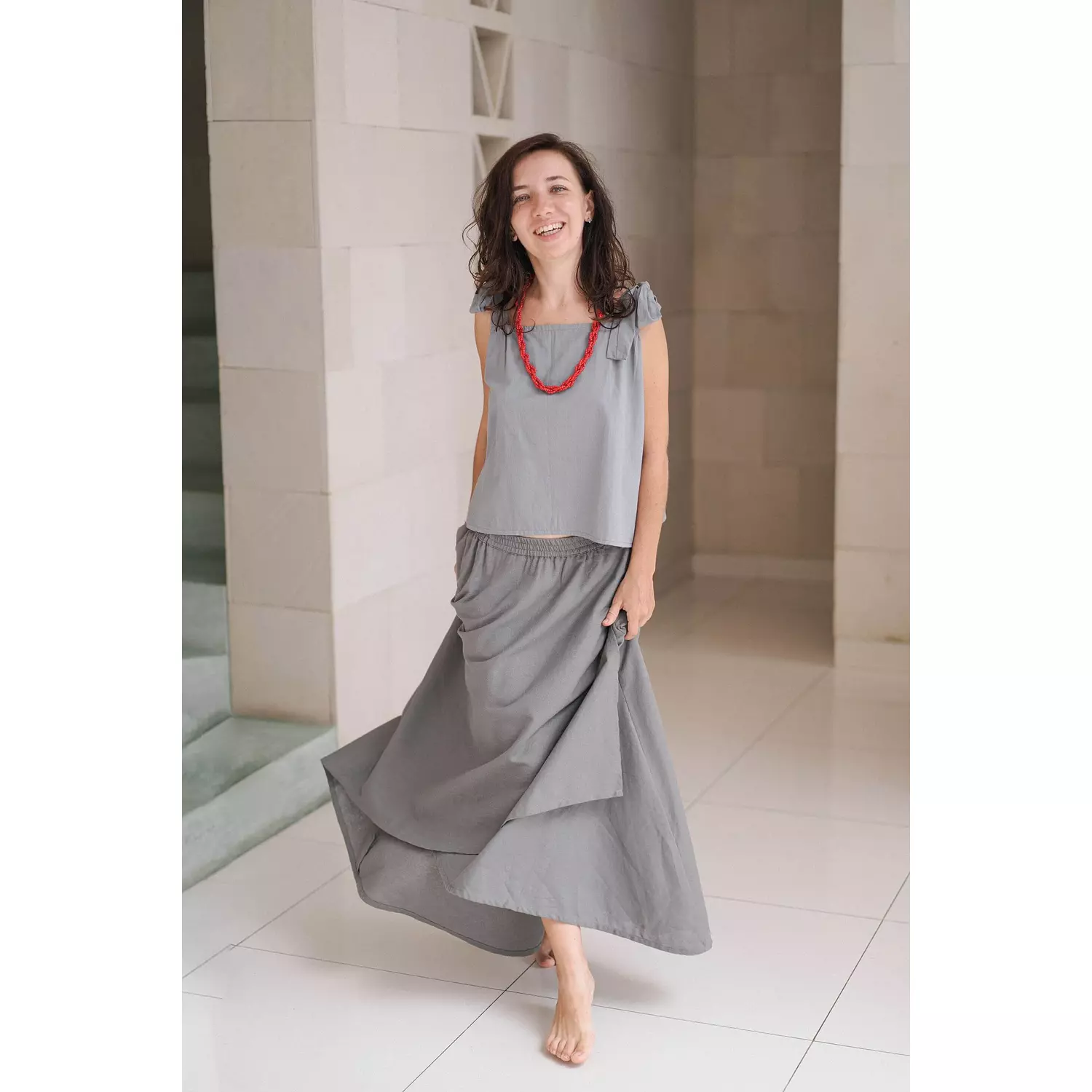 Louren Skirt Linen Cotton Blend-2nd-img