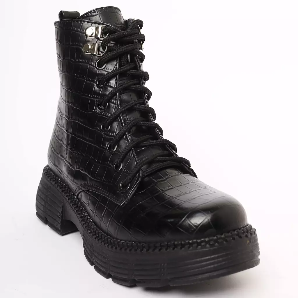  BLACK Crocodile FAME Boots 