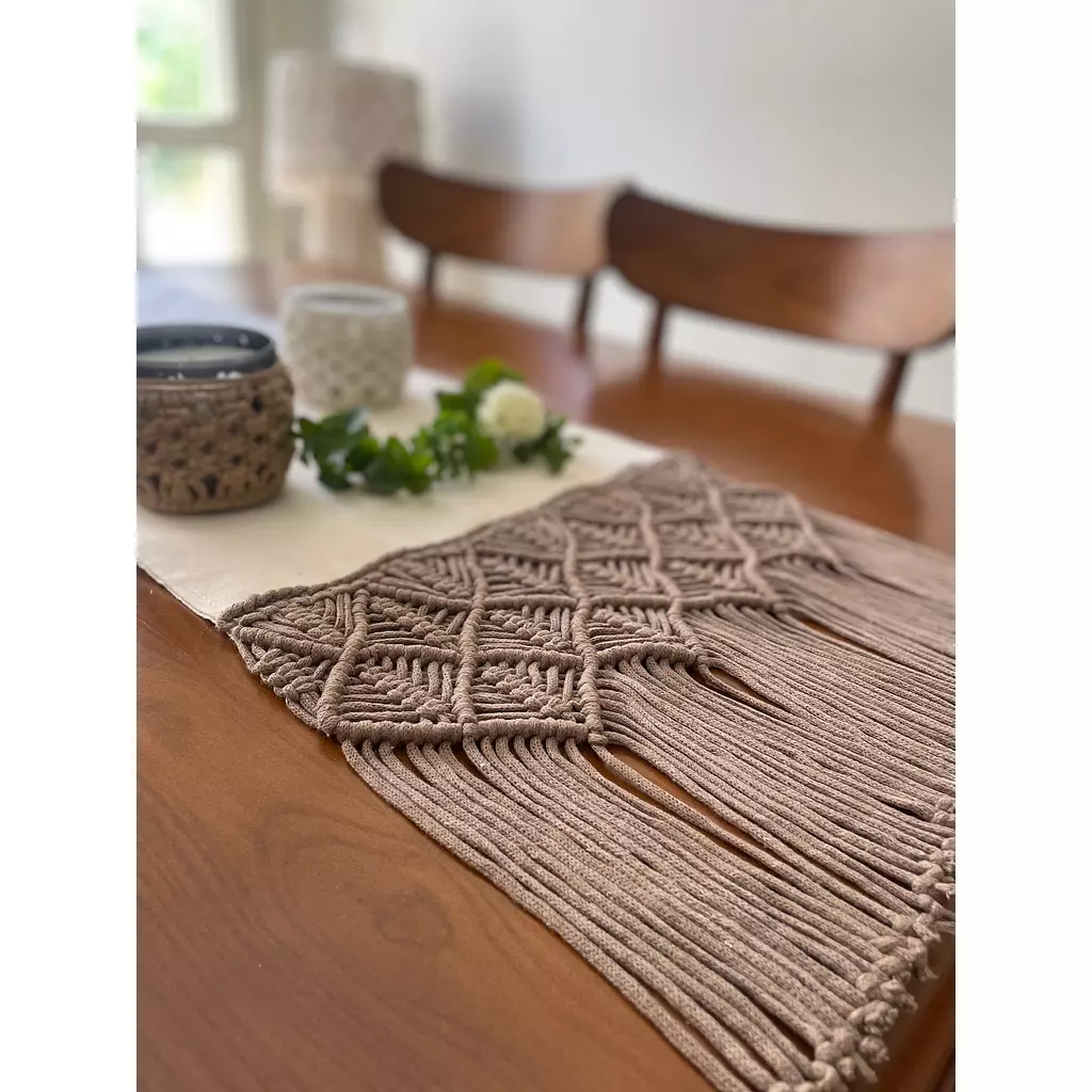 Cotton Macrame Spike Runner 