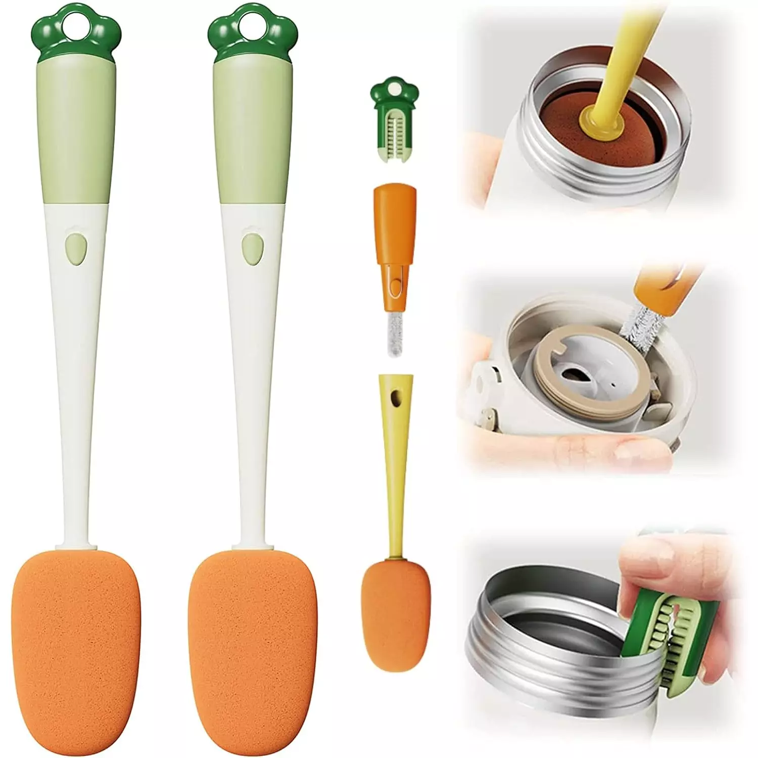 Multifunctional Cleaning Brush in Carrot Shape hover image