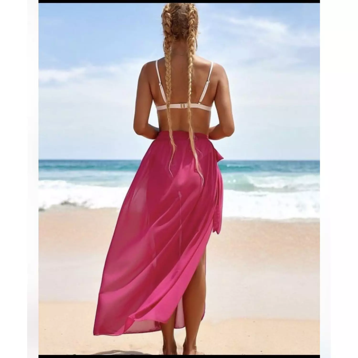 PINK CHIFFON COVER UP  0