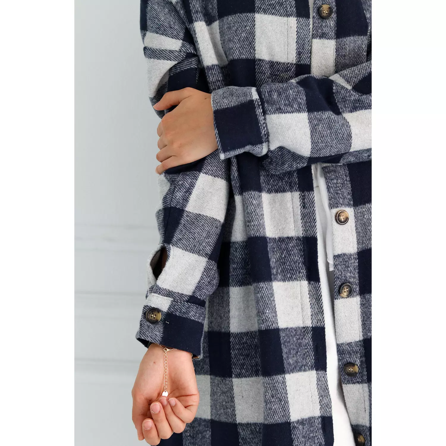 Blue Checkered Oversize Shirt 11